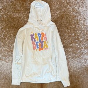 Kappa Delta White Hoodie Size L